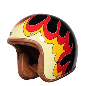 Casque Vintage pour Homme et Femme Certifié 3C Moto Électrique 3/4 Quatre Saisons Personnalité Universelle Couple Demi Casque - Product Image 1