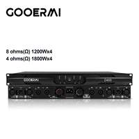 Amplificateur de puissance numérique professionnel D400 4 canaux classe D 4x600W 1U, pontage 2000W pour enceintes de scène