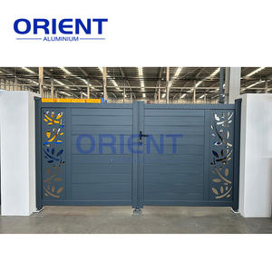 Porte principale luxueuse en alliage d'aluminium Design Home House Gate Designs Pictures Allée coulissante et porte battante double - Product Image 4