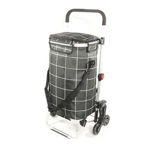 Chariot de supermarché pliable, cadre en aluminium, Portable robuste, chariot pliable, pour épicerie avec roues d'escalade, pour les courses - Product Image 1