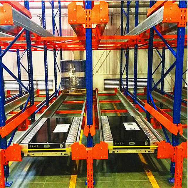 Lower Cost Max Capacity  Remote Control Heavy Duty Pallet Rack Automatic Shuttle System Radio Rack Radio Shuttle Racking