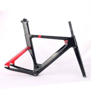 Super pas cher bonne qualité 700C avec dégagement rapide 100*9mm cadre de vélo à pignon fixe cadre en carbone de Cycle de piste - Product Image 3