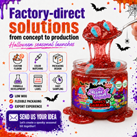 Halloween Limited Skull Shape Gummy Eetbare Slime Vloeibare Snoep Pot Leuk Schepbaar Extra Zuur Gel Saus Fruit Snoepjes