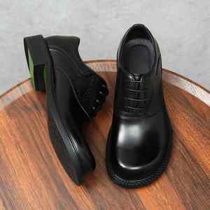 Men's Large-Sleeve Other <b>Shoes</b>-2025 New Design-Polka Dot Pattern Men's Business Casual Handmade Lace-up <b>Shoes</b> <b>Height</b> <b>Increasing</b> - Product Image 4