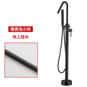 Grifo <span class=keywords><strong>de</strong></span> Bañera Cascada Independiente, Monomando <span class=keywords><strong>de</strong></span> Latón Negro para <span class=keywords><strong>Suelo</strong></span> con <span class=keywords><strong>Ducha</strong></span> <span class=keywords><strong>de</strong></span> Mano - Product Image 4