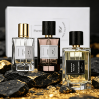 Emballage en verre pour parfum de différentes tailles, flacon de parfum en verre de forme rectangulaire, 30 ml, 50 ml, 100 ml, flacon de parfum rechargeable, personnalisable