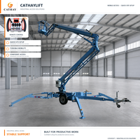 12M à 22M marche automatique chenillé araignée flèche ascenseur télescopique cerise Picker grue