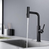 Robinet de cuisine moderne au design classique, extractible, chaud et froid, 3 fonctions