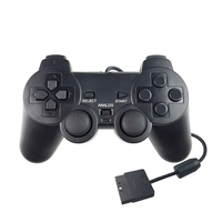 Manette de Jeu Filaire Noire pour Console PS2, Joystick avec Interface Hôte