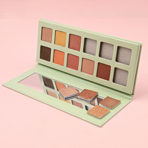 Palette <span class=keywords><strong>vert</strong></span> clair terreux nude nuances forme carrée maquillage cosmétique Palette de <span class=keywords><strong>fard</strong></span> à paupières personnalisée - Product Image 5
