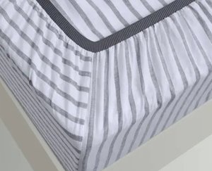 Sábana Ajustable de Microfibra de Poliéster con Rayas, Varios Colores Personalizados, para Uso en Hoteles, 300 Hilos, Ecológica y Duradera - Product Image 2