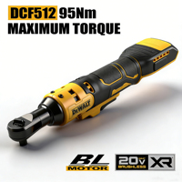 Clé à cliquet sans fil DEWALT, sans balais, à batterie, entraînement 1/2 pouce, à angle droit, pour réparation automobile