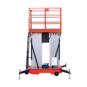 Aerial Platform Lift <span class=keywords><strong>Aluminium</strong></span> <span class=keywords><strong>Mobile</strong></span> Platform Kerja Jenis Vertikal Tiang Ganda Portabel Man 1210*600/1450*600 Ukuran Meja - Product Image 3