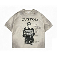 Fournisseur de t-shirts pour hommes, impression personnalisée, t-shirt en coton 200 GSM, col rond, effet délavé, coupe décontractée, streetwear, t-shirt graphique