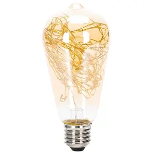 Ampoule LED à filament ST64 E27 1,2W, lumière chaude, économe en énergie, idéale pour la décoration et les ambiances chaleureuses. - Product Image 1