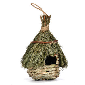 2025 New Arrival Bird <strong>Nest</strong>-Enchanting Hummingbird House Decorative Hanging Grass Woven <strong>Nest</strong> with Solid Pattern Button Closure - Product Image 6