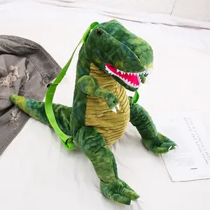 Linda Mochila De felpa de dinosaurio suave Kawaii relleno bolso cruzado animal dinosaurio verde tiranosaurio azul Triceratops mochila