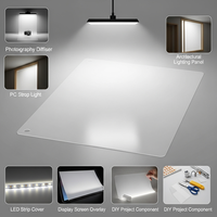 Plaque diffuseur de lumière LED en polycarbonate, transmission 60% 70% 80%, épaisseur 1,2 mm 1,5 mm 2 mm, plaque PC 1200x1200 mm
