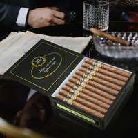 Boîte à cigares en carton rigide de luxe personnalisée avec fermeture magnétique, doublure en éponge, laminage brillant/mat, matériaux recyclés