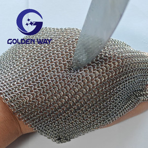 Chainmail nhôm Armor T-Shirt thép không gỉ lưới SUS304 316 đâm bằng chứng vest kim loại tốt Vòng lưới chống đâm chuỗi mail Ăn mặc - Product Image 5