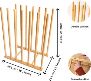 Scaffale Portaoggetti in Bambù <span class=keywords><strong>per</strong></span> Arte, Organizzatore Artistico, Ottimizza lo Spazio Artistico, Porta <span class=keywords><strong>Tele</strong></span> in Legno - Product Image 5