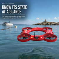 Drone de sauvetage intelligent à grande vitesse avec portée de contrôle de plus de 1000 m, équipement de sauvetage intelligent, robot de sauvetage aquatique télécommandé en HDPE