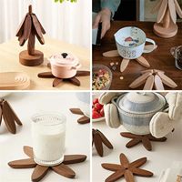 Tapis isolant en bois résistant à la chaleur, sous-plat de luxe léger en bois de hêtre, résistant aux hautes températures, pour table de Noël