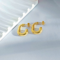 Boucles d'oreilles Gaovo de luxe irrégulières pressées hydrauliquement pour femmes, multi-styles, en acier inoxydable, type Huggie et clous, bijoux exclusifs, vente en gros