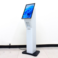 Kiosque interactif tactile de 21,5 pouces, kiosque en libre-service sur pied avec imprimante thermique, lecteur de code QR, lecteur de carte NFC pour supermarché