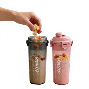 Garrafa Esportiva de Novo Estilo para Shake de Proteína, Substituto de Refeição, Milkshake, Liquidificador Portátil para Fitness e Exercícios, Resistente a Quedas - Product Image 5