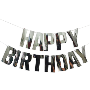 Guirnalda de Letras Doradas con Lámina de Oro para Cumpleaños Merri Wish - Decoración para Fiestas y Suministros - Product Image 1