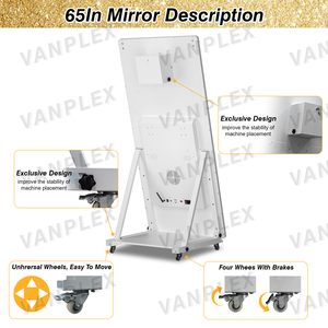 Photomaton portable pour mariage 32 pouces - Ensemble complet avec appareil photo, imprimante, valise de transport et accessoires, vente directe d'usine - Product Image 3