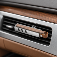 TopOne Diffuseur Parfum Voiture Luxe Bois Noyer Métal Clip Ventilation Élégant Premium Essence Naturelle Chic Luxe