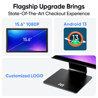 Checkout F8, Terminal Punto de Venta Todo en Uno con Pantalla Táctil FHD Android 13, Ultra Delgado, para Comercios y Restaurantes, Lector de Tarjetas NFC, Precio de Fábrica