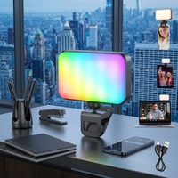 Lampe d'appoint LED portable en plastique pour téléphone portable, rotation à 360°, température de couleur réglable, 4W DC5V, éclairage photographique