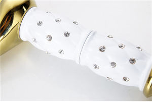 Robinet de lavabo Euro Gold à trou unique 814K, robinet de lavabo haut de gamme à montage sur pont, robinet de lavabo en laiton à poignée unique - Product Image 6