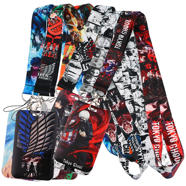 Customize Credential Holder Anime Lanyards for Keys Badge ID Phone Rope Neck Straps Keychain Accessories Gifts