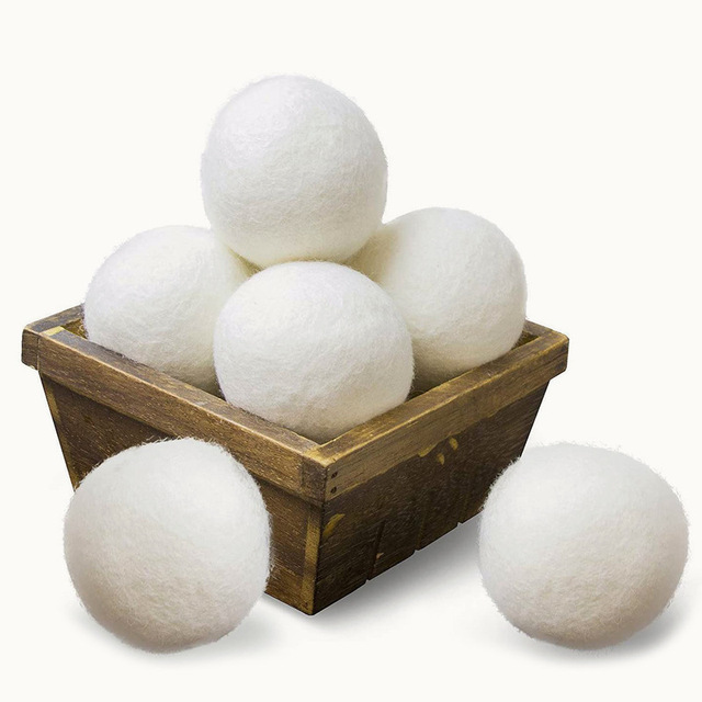 Stock Different Size Premium Natural Wool Dryer Balls Replace Dryer Sheets Fabric Softener Laundry Ball for Dryer