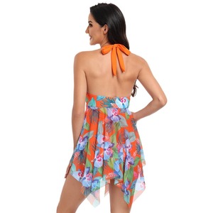 ชุดว่ายน้ำวันพีซสำหรับผู้หญิงขนาดพลัสไซส์แบบไขว้คอและทรงไม่สมมาตรสำหรับการว่ายน้ำและกีฬาทางน้ำ - Product Image 5