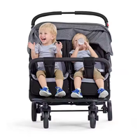 Poussette double pliable Purorigin, best-seller, haute qualité, cadre en alliage d'aluminium léger, matériau polyester, capacité de charge 15 kg