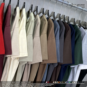 เสื้อยืดผู้ชายผ้าฝ้ายแท้ 100% พรีเมียม 275GSM แบบวินเทจ ย้อมบาติก ลุคทำเก่า ตะเข็บโซ่  ไม่มีลาย สกรีนโลโก้ได้ตามสั่ง ขายส่ง - Product Image 3