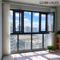 Ventanas Corredizas de Aluminio Modernas con Estándar NFRC, Doble Vidrio Templado, Insonorizadas, Ventanas Fijas Grandes para Dormitorio y Villa de Lujo
