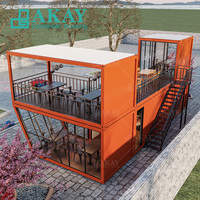 Casa contenedora móvil de dos pisos, restaurante de comida rápida, cafetería, tienda, casas contenedoras, casas modulares prefabricadas en venta