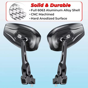 Espejo Retrovisor Antideslumbrante de Aleación de Aluminio para Motocicleta, Espejo de Vidrio Multiángulo Impermeable, Espejo de Ajuste Mecanizado por CNC para Conducir - Product Image 5