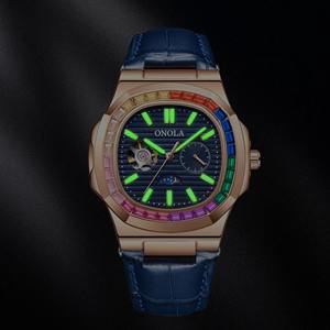 Drioshipping Nouvelle mode Montre mécanique en diamant Montre automatique à tourbillon personnalisée pour hommes - Product Image 5