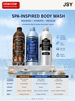 Gel Douche Hydratant Aromatique Inspiré des Spas, à Base d'Extraits Végétaux, Parfum Élégant, 500 ml, Marque Blanche, OEM ODM, Soins de la Peau