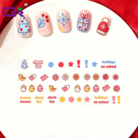 Lot d'autocollants personnalisés en vinyle pour ongles, motifs de dessins animés mignons, autocollants logo personnalisés, feuilles miniatures imperméables pour nail art, autocollants créatifs découpés à la forme.