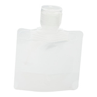 Pochette souple transparente en LDPE recyclable avec bec verseur imprimé en héliogravure personnalisée, bouchon anti-fuite, pour huiles essentielles, cosmétiques et voyages