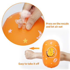 Brazaletes inflables de PVC para niños, diseño de dibujos animados, forma ovalada, flotadores de seguridad acuática - Product Image 3