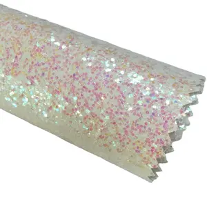 China High Quality PU Glitter Fabric For Crafts and Shiny Leather Material Offer
